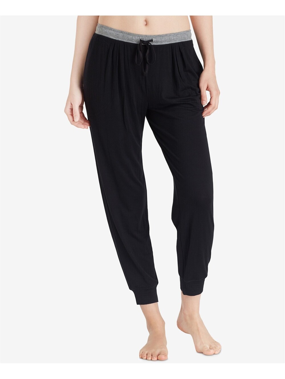 Layla Womens Drawstring Cropped Jogger Pants Size L